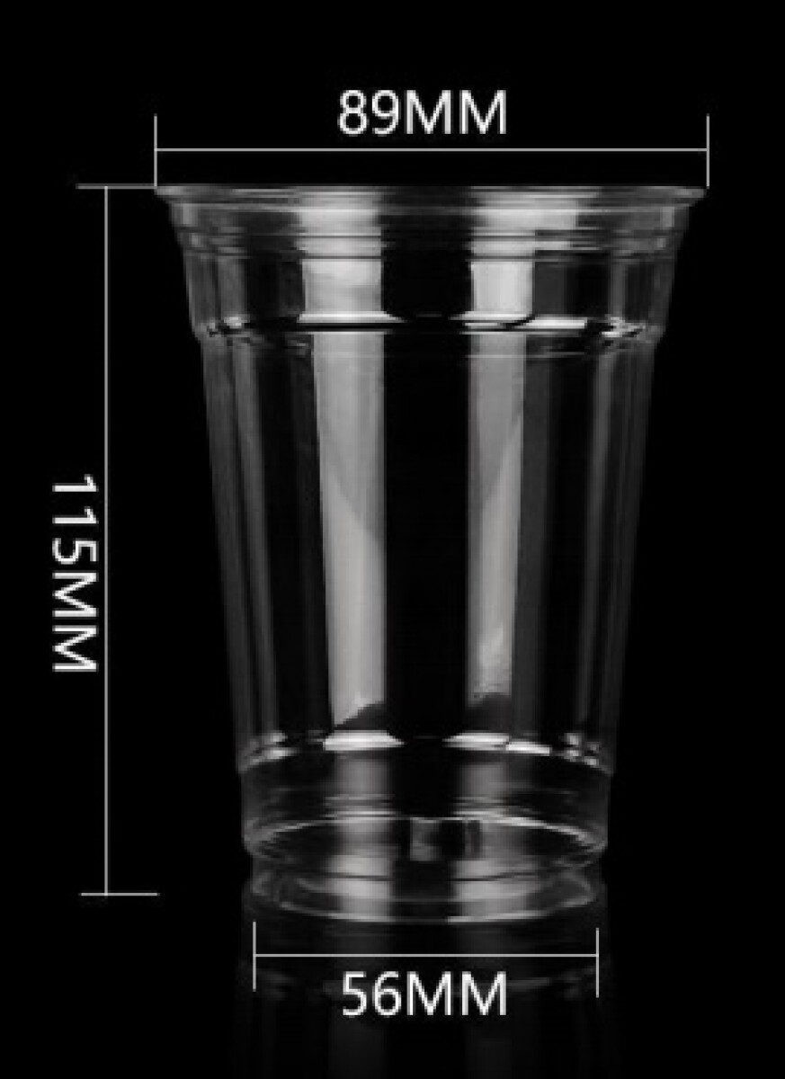 VASO PET 12 ONZAS (360 ml) DIÁMETRO BOCA 89MM CX1000 