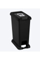 Basurero Con Pedal 20l Negro Basurero Con Pedal 20l Negro