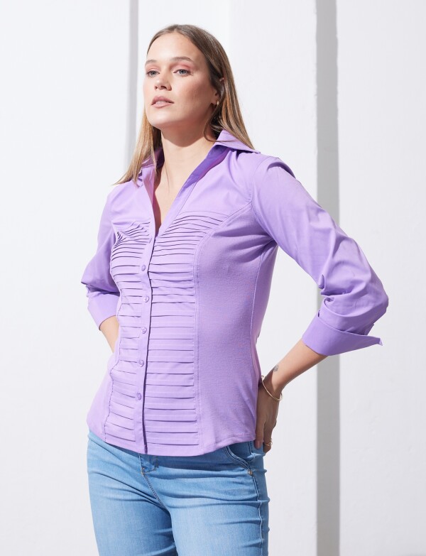 Camisa Tablitas LAVANDA