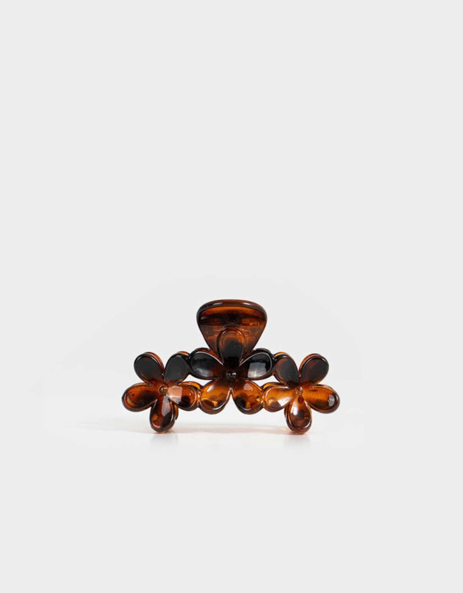 Broche Con Flores - Marron Carey 