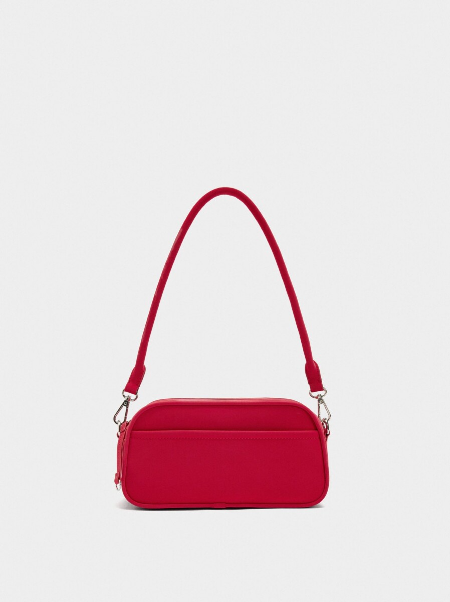 Bolso De Hombro De Textura Suave S - rojo 