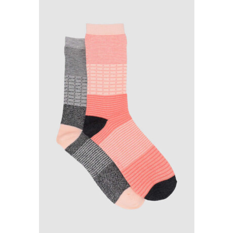 Medias de algodón. en pack de 2 en variedad de diseños. Variante 28