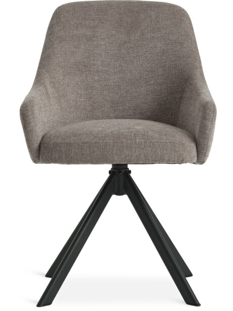 Silla de comedor ROSTRUP giratoria tela arena Silla de comedor ROSTRUP giratoria tela arena
