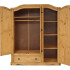 ROPERO 3 PUERTAS 1 cajon CURVO RUSTICO CERA NATURAL ROPERO 3 PUERTAS 1 cajon CURVO RUSTICO CERA NATURAL