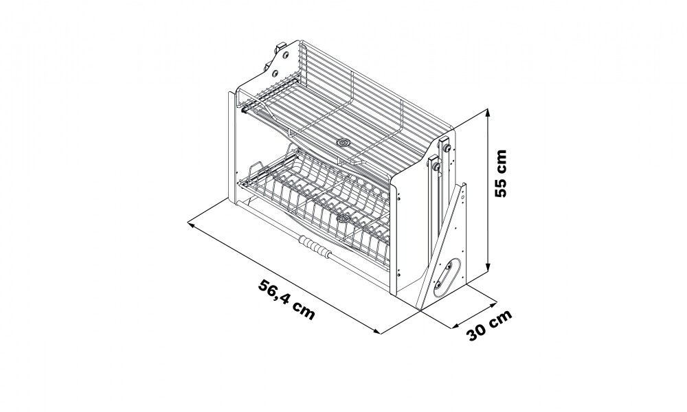 Estante abatible para muebles altos M600 5191 Estante Abatible Para Muebles Altos M600 5191