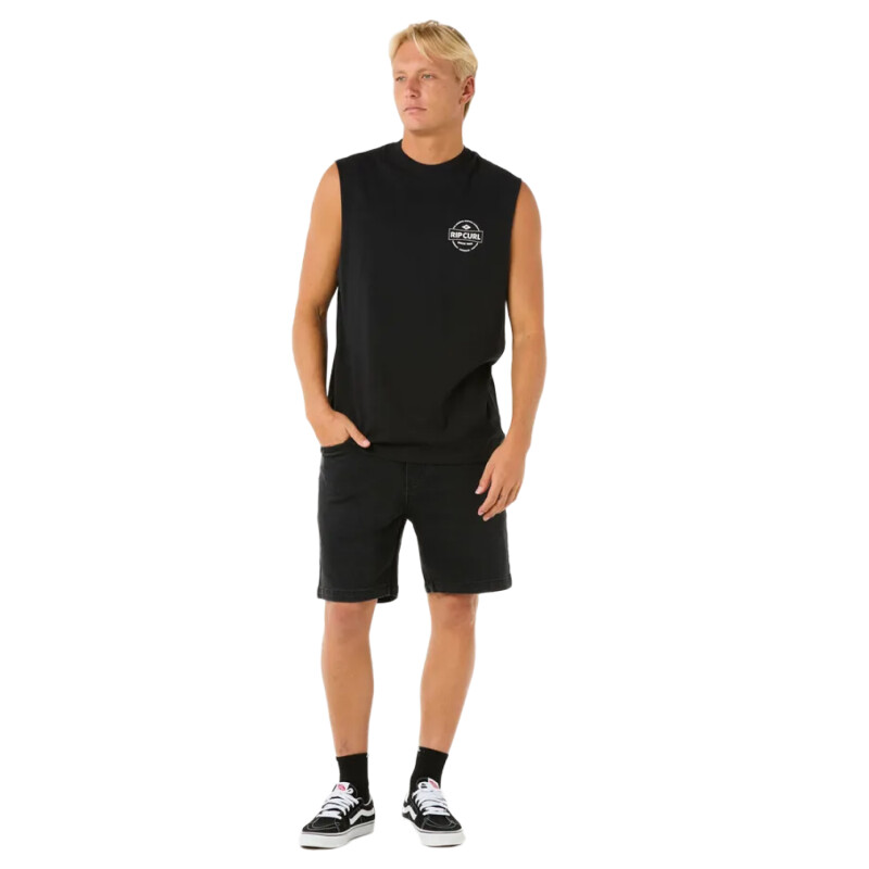 Remera Rip Curl Stapler Muscle - Negro Remera Rip Curl Stapler Muscle - Negro