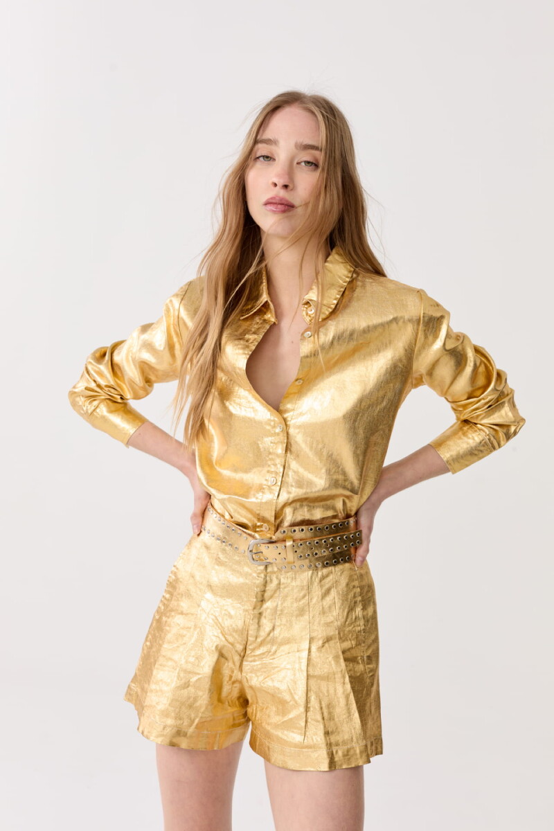 Short Frida en Lino - Dorado 