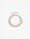 Pulseras Flexibles Metal Pulsera Flexible Eslabones Dorados - Dorado