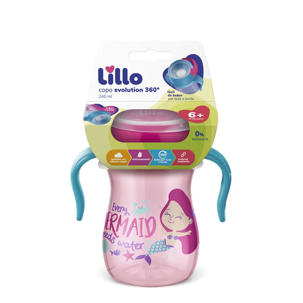 Lillo Vaso Sil Super Ev 360° Niña 240 Ml
