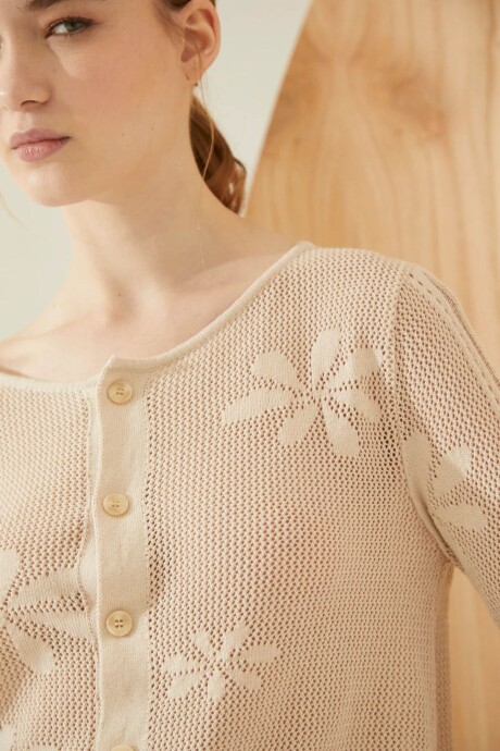 CARDIGAN FLORIDA BEIGE
