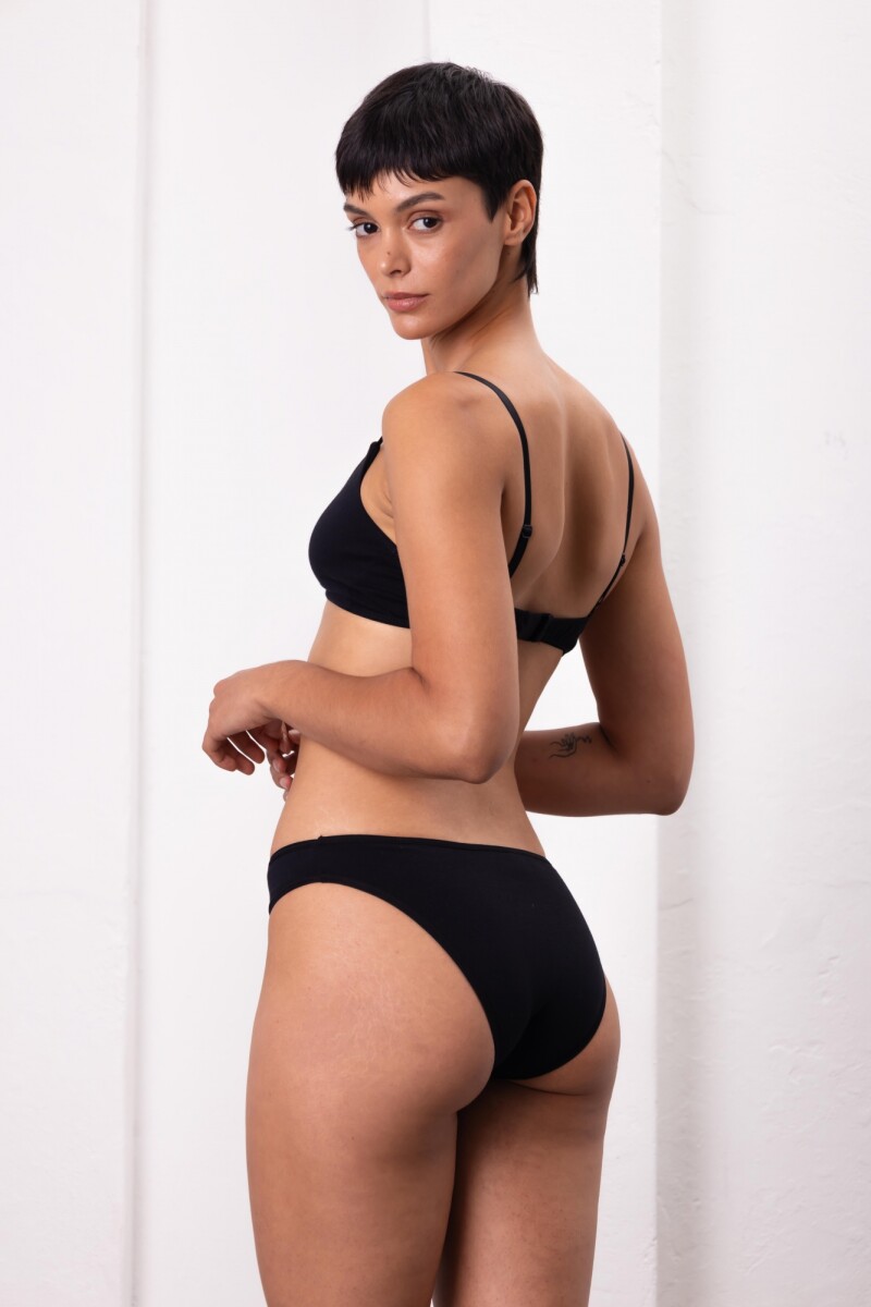 Vedetina Antonia Algodón – Corte clásico con ribete que acompaña sin marcar Negro