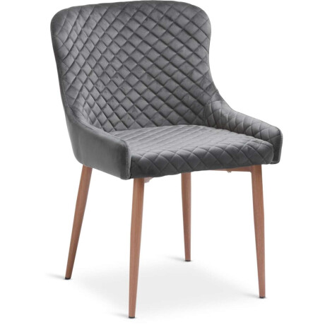 Silla De Comedor Pebringe Terciopelo Gris