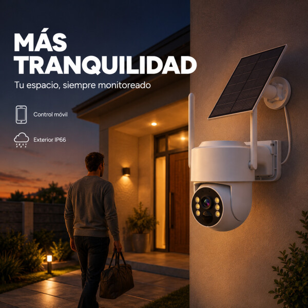 Cámara de Seguridad G-Power PTZ 4G Solar 4MP IP66 Blanco