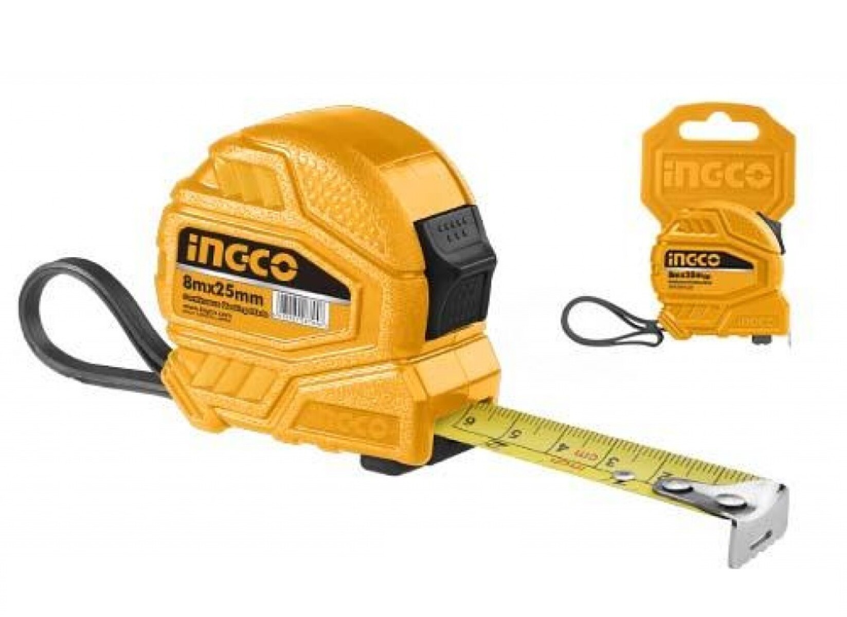 CINTA METRICA 8MT X 25MM PULGADAS MILIMETROS HSMT26825 INGCO 