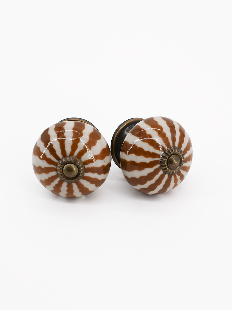 TIRADOR DE CERAMICA PACK X 2 - NARANJA 