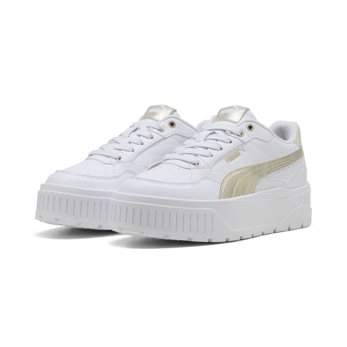 Championes Puma Karmen II Idol Metal Whisper Mujer 404518 01 - Blanco-dorado 