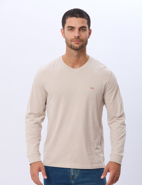 REMERA LISA DE ALGODÓN Arena