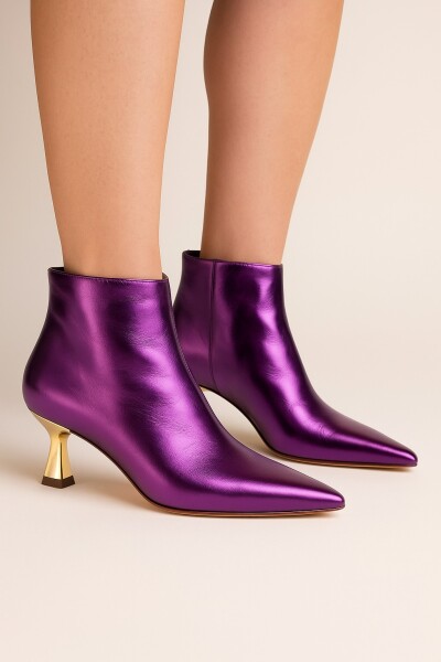 Bota metalizada Violeta
