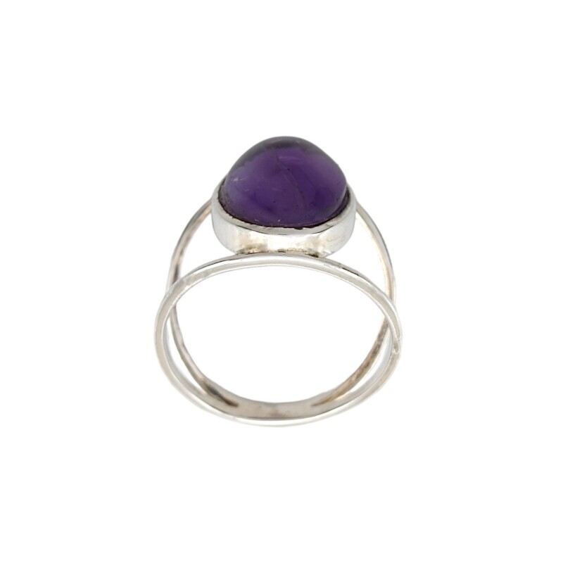 Anillo Oval-Plata 925-Piedra amatista lavanda-AN3317 conpiedra