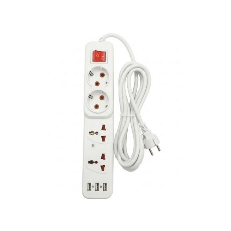 REGLETA DE ENCHUFES 3 Mts. 2 TOMAS SUCKO/3 USB/2 TOMAS UNIVERSALES REGLETA DE ENCHUFES 3 Mts. 2 TOMAS SUCKO/3 USB/2 TOMAS UNIVERSALES