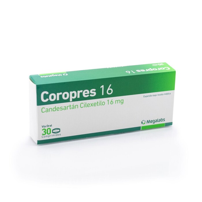 COROPRES 16 MG. CJ X 30 COMP. única
