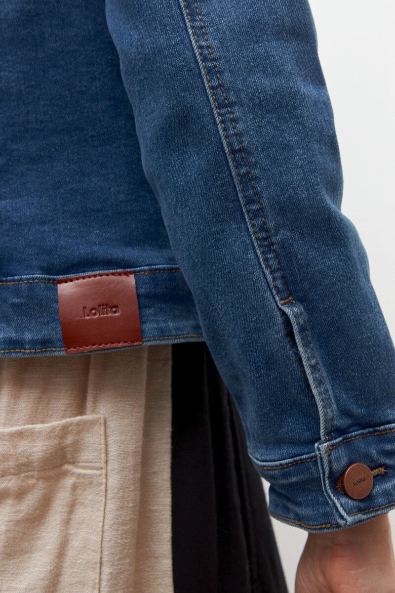 Chaqueta clásica de jean jean medio