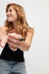 ANILLO EN ALEACIÓN DE METALES BAÑADO EN PLATA DE LEY CON MURANO NEGRO Anillo