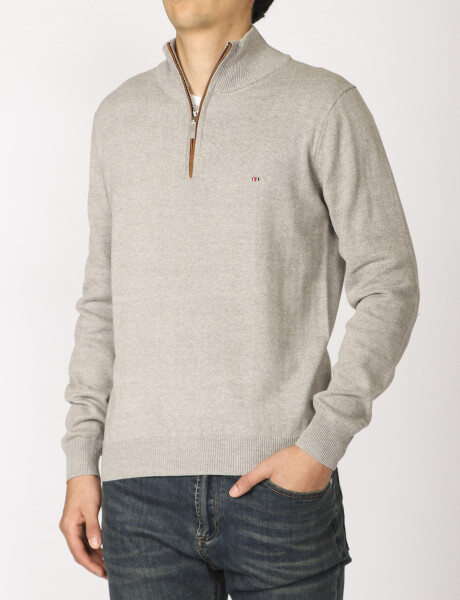 Sweater Harrington Label Gris Medio