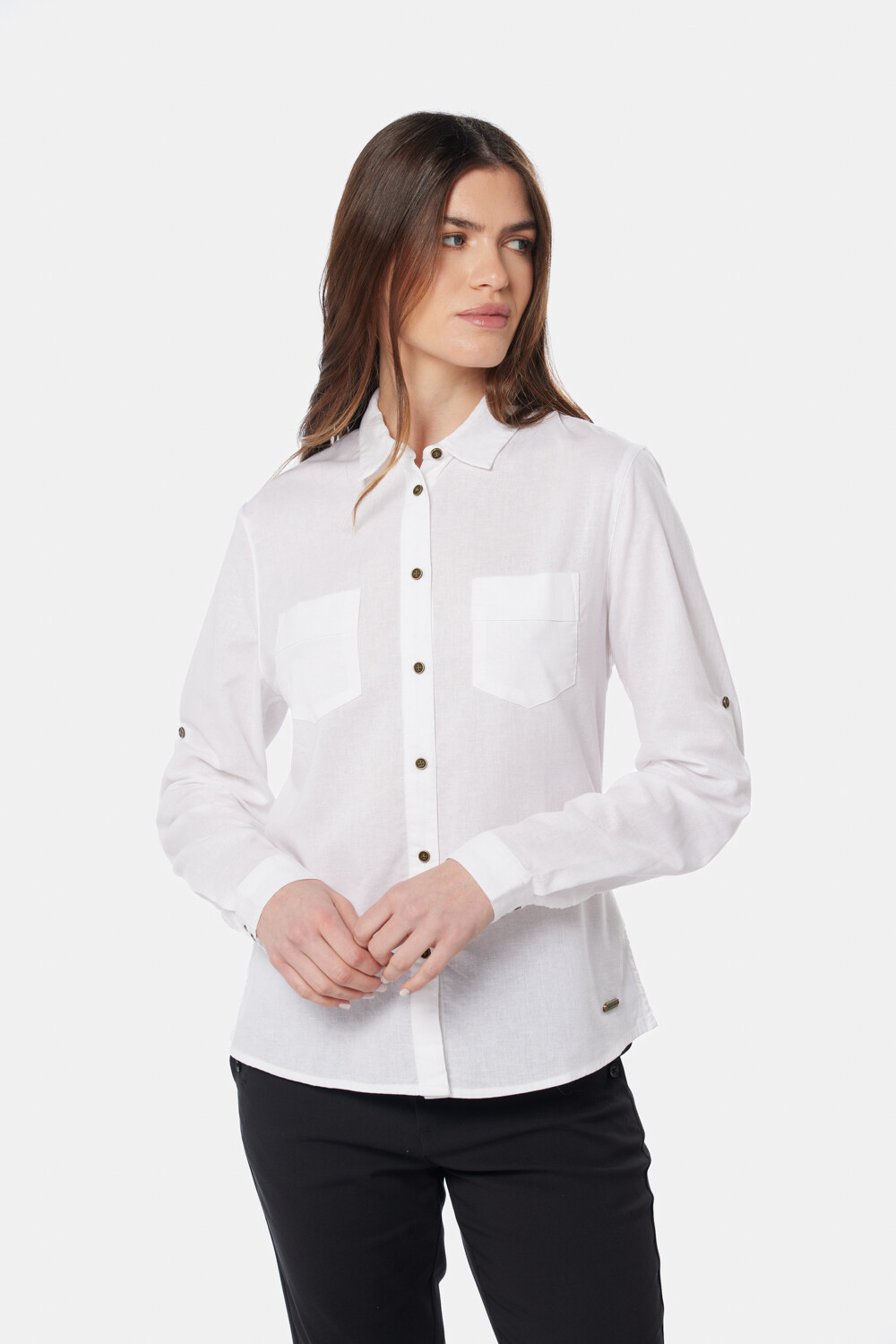 CAMISA DE LINO Blanco