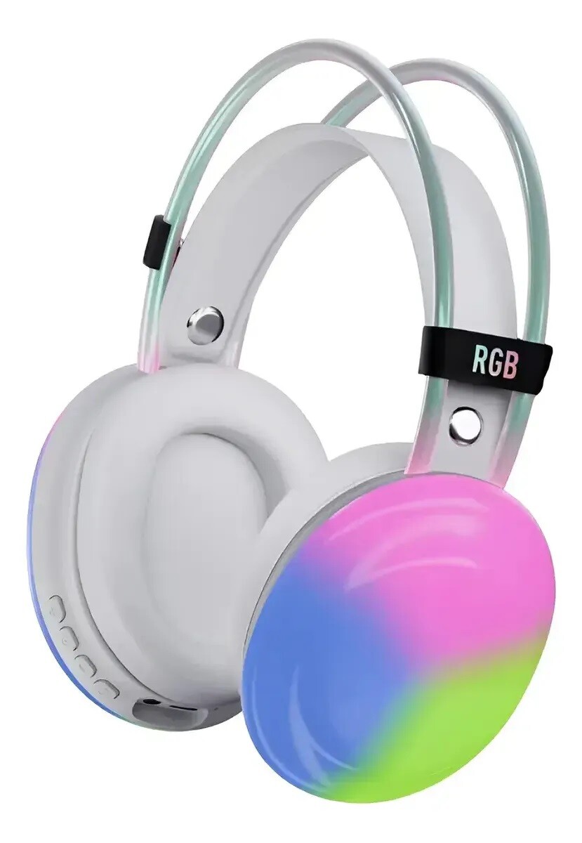 Auricular Inalambrico Gamer Luz Rgb - BLANCO 