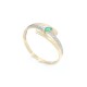 Anillo en oro 18k con esmeralda navette Anillo en oro 18k con esmeralda navette