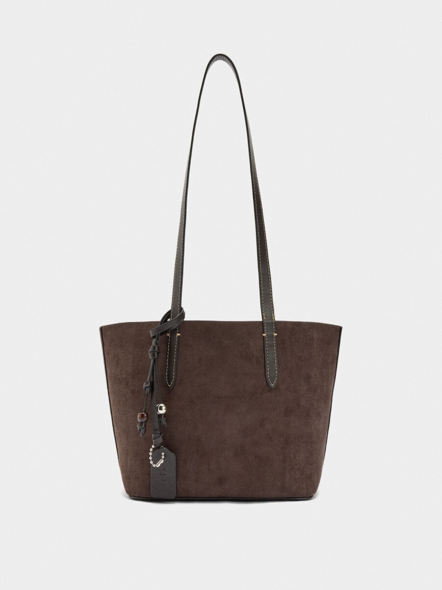 Bolso Shopper Reversible Con Bolsa Extraíble M verde