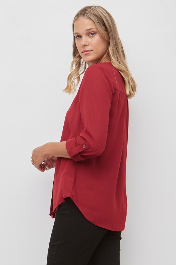 Blusa Botones BORDEAUX