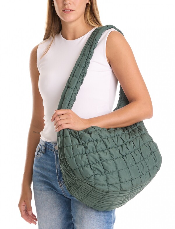 Bolso Capitoneado VERDE OSCURO
