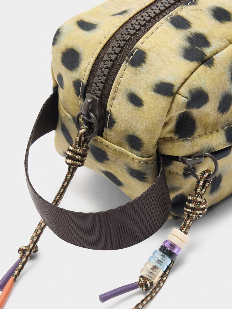 Estuche De Nylon Estampado Animal multicolor
