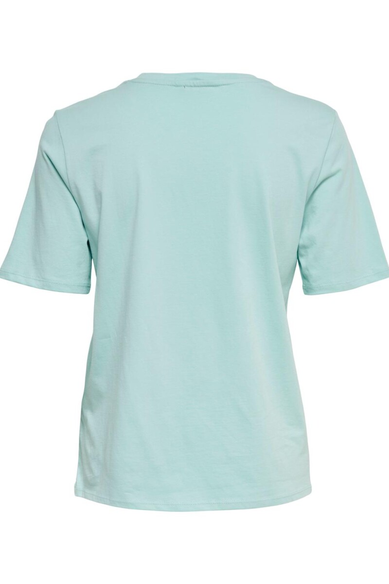 Polera New Básica Orgánica Pastel Turquoise