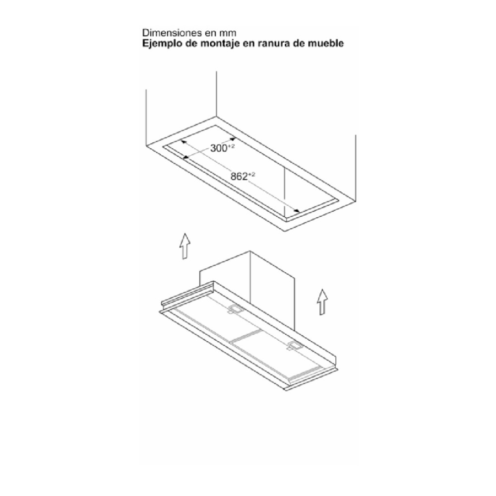Campana decorativa integrada Bosch DBB97DP60 90 cm Campana decorativa integrada Bosch DBB97DP60 90 cm