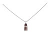 Conjunto Bindi-Plata rodinada 925-Piedra Granate y Cuarzo Cherry-CJ2032 conpiedra