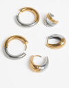 Aros Sets Metal Set De Aros De Acero - Combinacion Bicolor