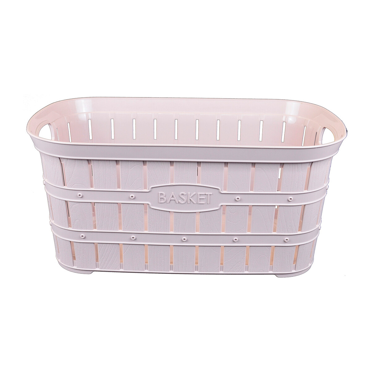 Cesto para ropa símil bambú 40 lts - ROSA 