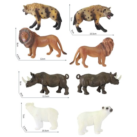Set Colección de Animales de la Selva 4 Figuras en Plástico Set Colección De Animales De La Selva 4 Figuras En Plástico