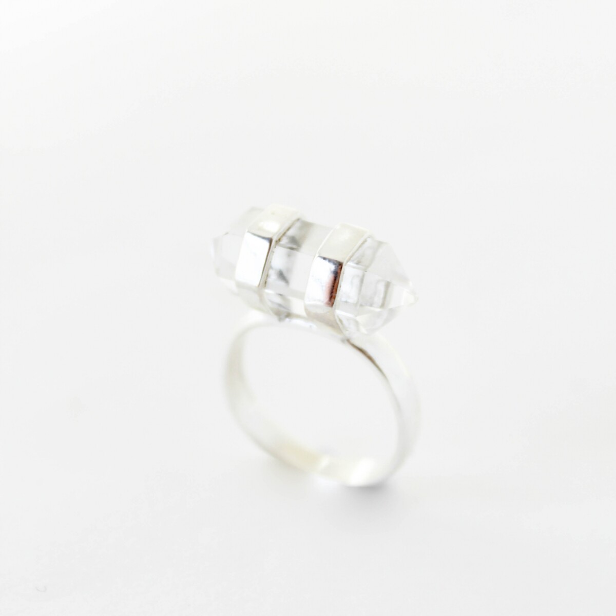 Anillo Texas Nº2 Cuarzo Cristal - Plata 925 