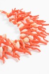 Collar coral caracol rojo
