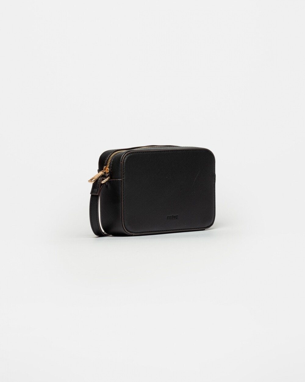 Mini Bag Lane En Efecto Cuero Zaffiano Negro