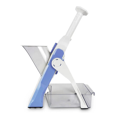 Cortador Rebanador Rallador Procesador Manual de Verduras Azul