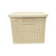 Caja simil ratán 15 lts 39x26x19 cm BEIGE