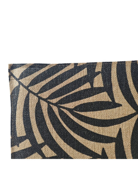 INDIVIDIUAL YUTE HOJAS 45x30CM NATURAL/NEGRO INDIVIDIUAL YUTE HOJAS 45x30CM NATURAL/NEGRO