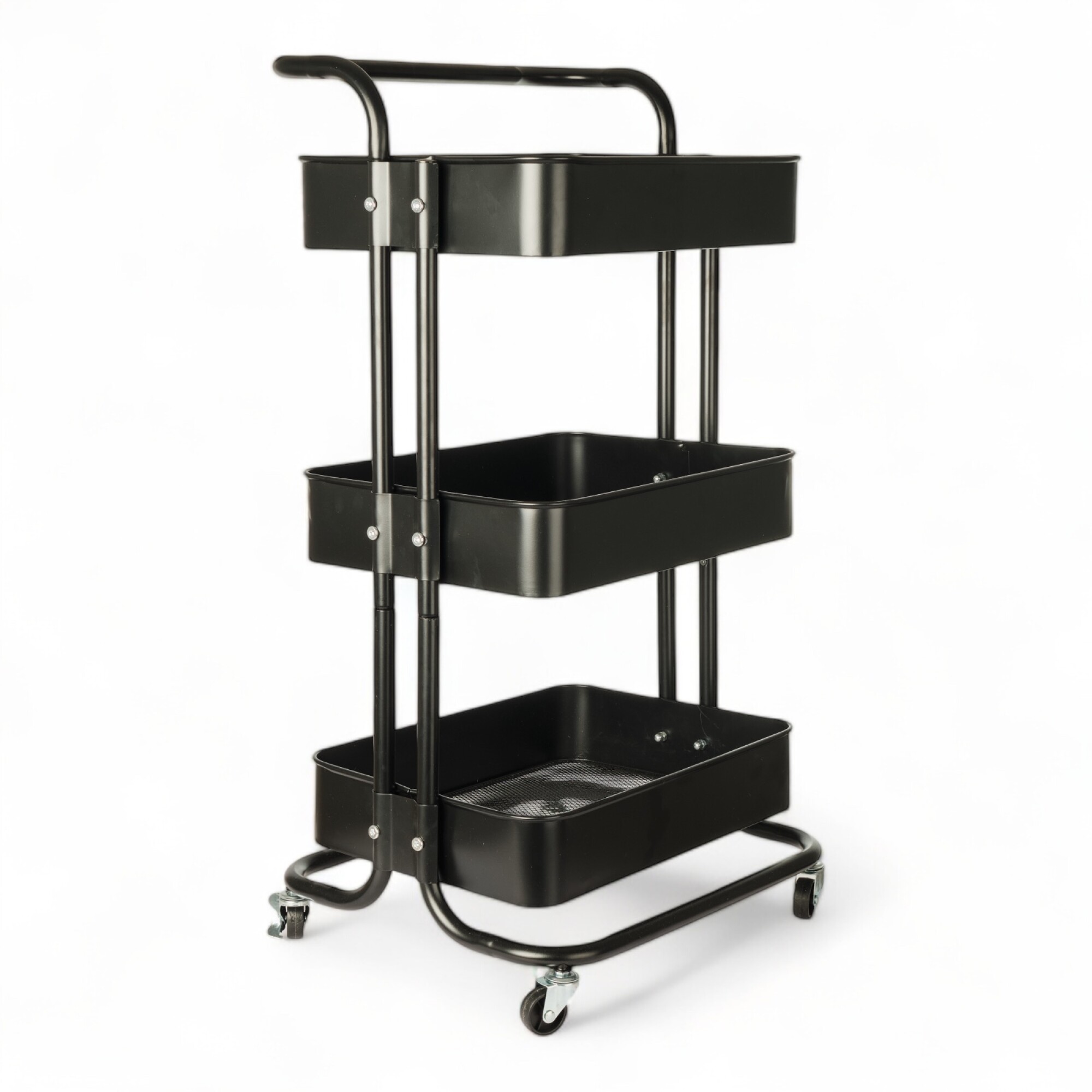Carrito Rack Carrito Rack Multiusos Organizador 3 Estantes 100% Metal — Casa practica