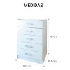 Cómoda Blanca En Mdp Premium 5 Cajones - La Tentación Color 20blanco Cómoda Blanca En Mdp Premium 5 Cajones - La Tentación Color 20blanco