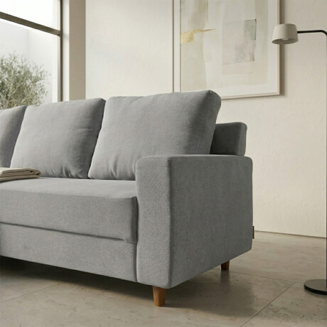 Rinconera Lucci - Tela Microfibra - Chaise izquierdo Berlin 05 (Ceniza)